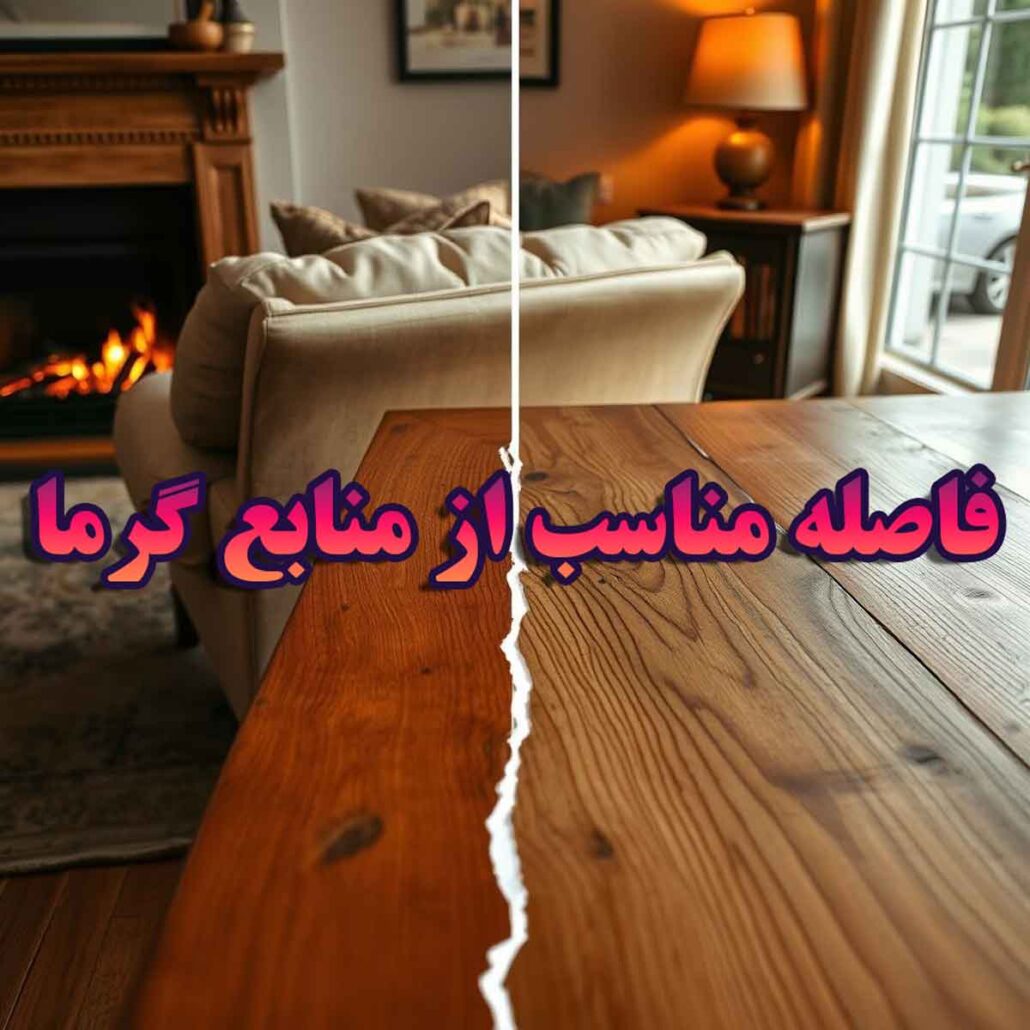 فاصله مناسب از منابع گرما
