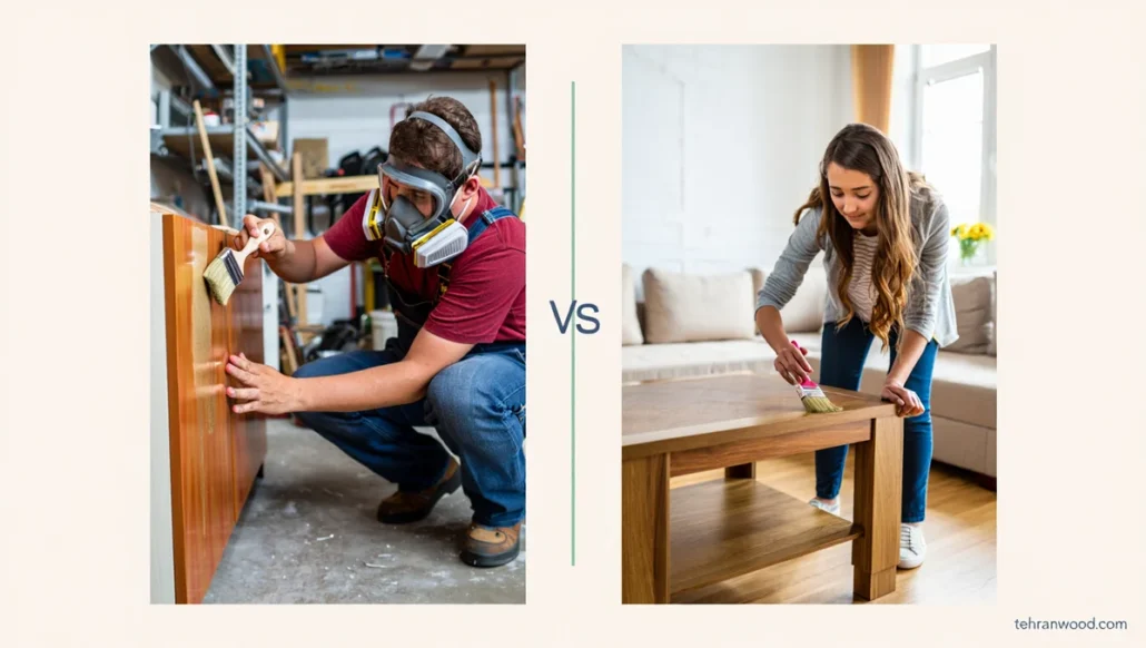 ۱.۲ انواع رنگ پلی اورتان (بر پایه آب، حلال و روغن)