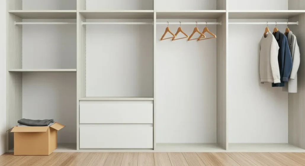 کمد دیواری ام دی اف برای یک دیوار