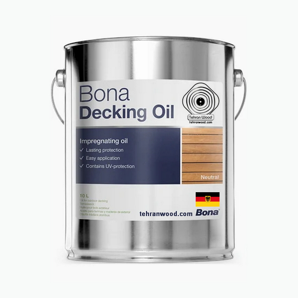 روغن دکینگ و کفپوش چوبی فضای خارجی بونا آلمان 2.5 لیتری Bona Decking Oil - تصویر 2